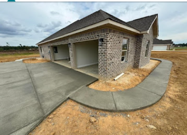 Concrete pad ready for curing